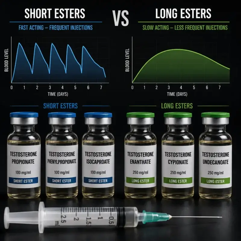 Short vs long testosterone esters comparison