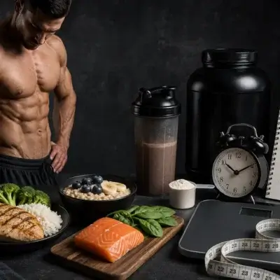 Long-term cutting with calorie deficit, high-protein nutrition, strength training and recovery to preserve muscle mass