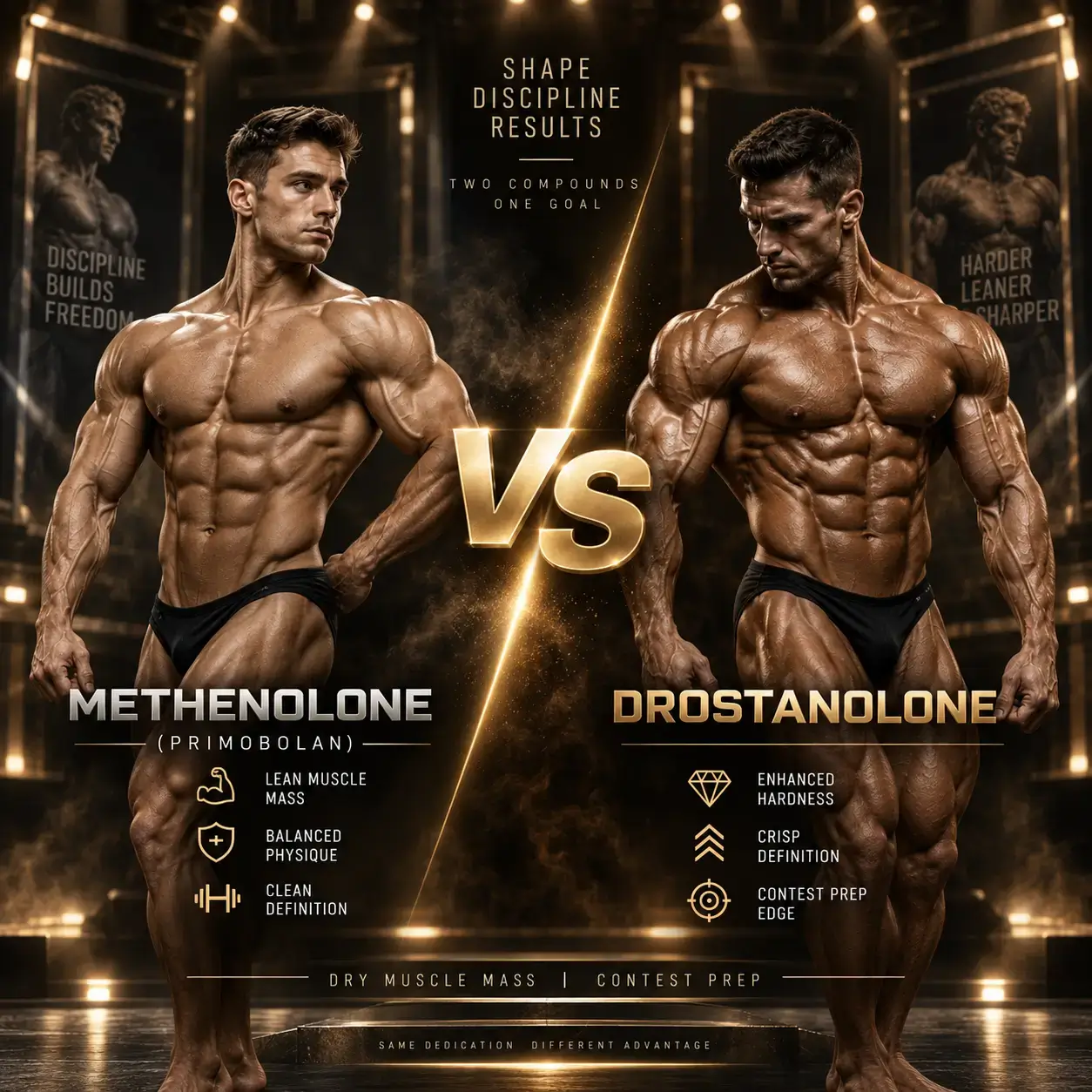 Methenolone vs Drostanolone comparison for lean muscle preservation, muscle definition and contest preparation in bodybuilding