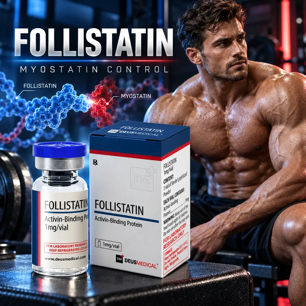 Follistatin for muscle growth and myostatin inhibition