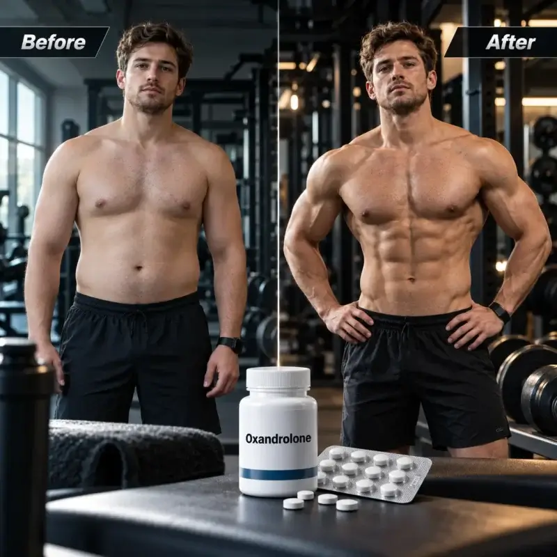 Oxandrolone before and after bodybuilding transformation