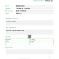 Peptides Deus Medical - Lab Test 23